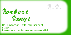 norbert vanyi business card